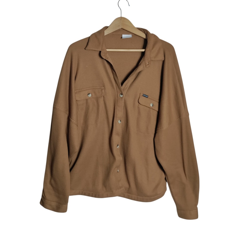 Columbia Women's Button-Down Shirt Jacket in Camel Brown